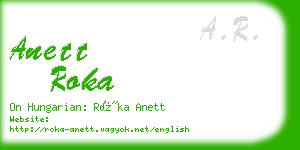 anett roka business card